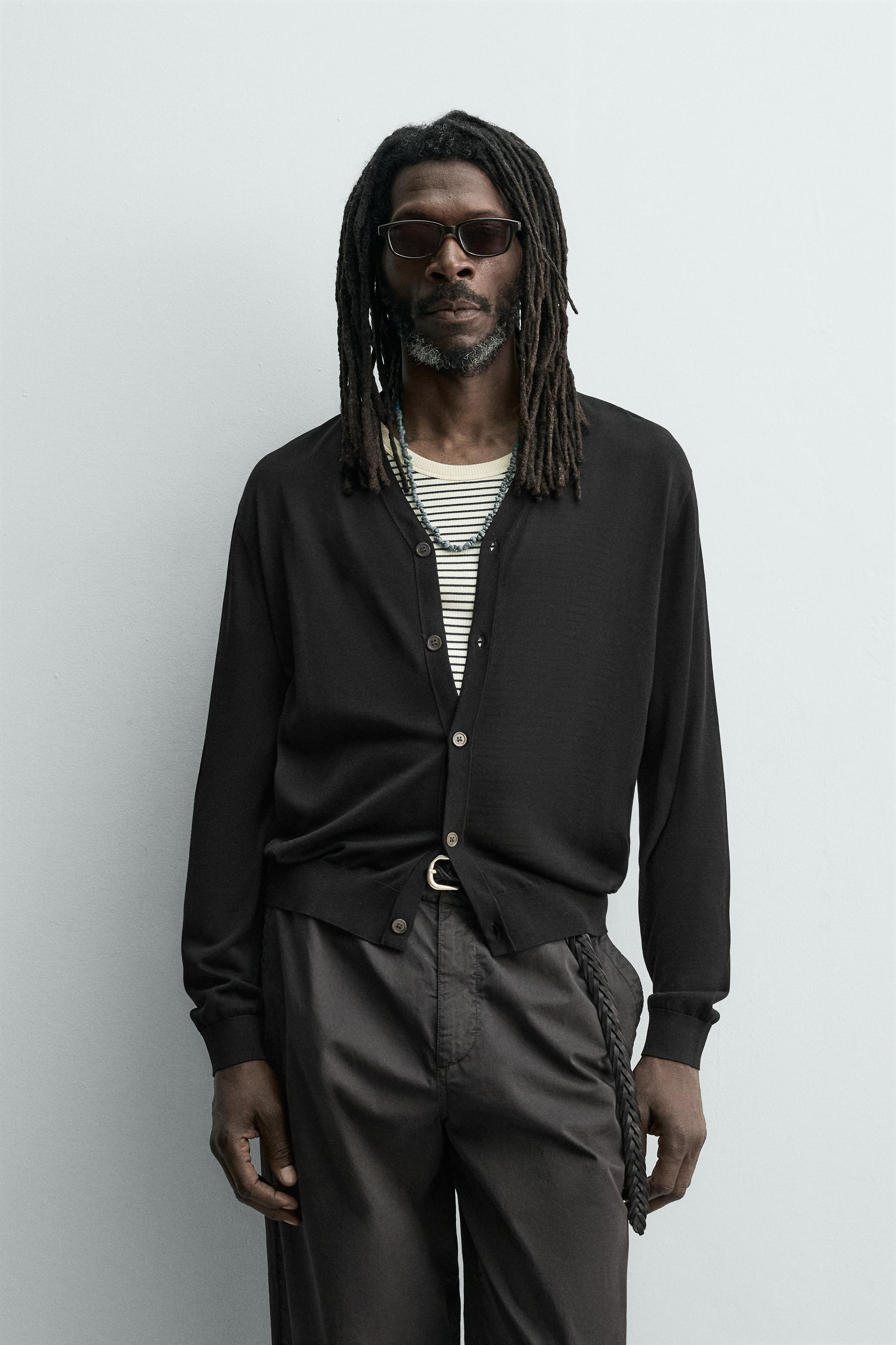 CARDIGAN 100% SOIE AARON LEVINE X ZARA
